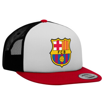 Barcelona FC, Καπέλο Ενηλίκων Foam Flat Snapback με Δίχτυ, (POLYESTER, ΕΝΗΛΙΚΩΝ, UNISEX, ONE SIZE)