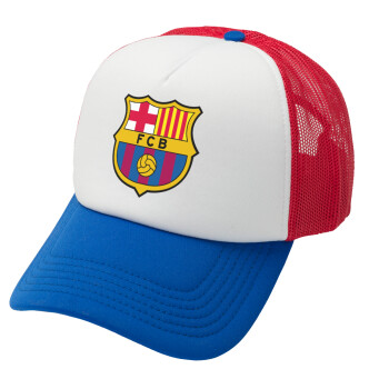 Barcelona FC, Καπέλο Ενηλίκων Soft Trucker με Δίχτυ Red/Blue/White (POLYESTER, ΕΝΗΛΙΚΩΝ, UNISEX, ONE SIZE)