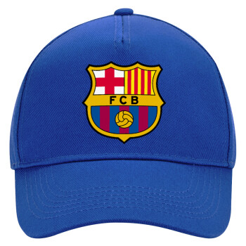 Barcelona FC, Ultimate Adult Hat BLUE, (100% COTTON DRILL, ADULT, UNISEX, ONE SIZE)