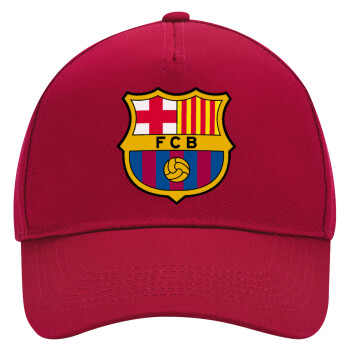 Barcelona FC, Adult Ultimate Hat RED, (100% COTTON DRILL, ADULT, UNISEX, ONE SIZE)