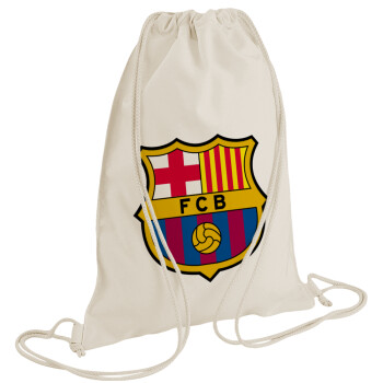 Barcelona FC, Backpack bag GYMBAG natural (28x40cm)