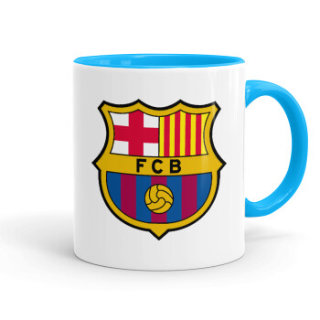 Barcelona FC, Mug colored light blue, ceramic, 330ml