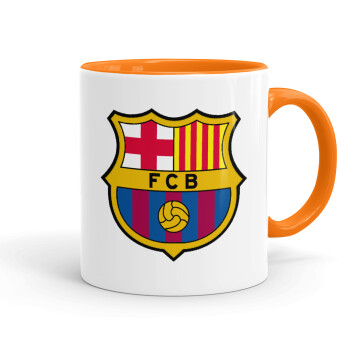 Barcelona FC, Mug colored orange, ceramic, 330ml
