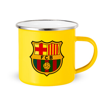 Barcelona FC, Yellow Enamel Metallic Cup 360ml