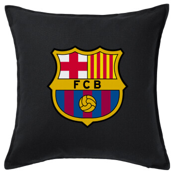 Barcelona FC, Sofa cushion black 50x50cm includes filling