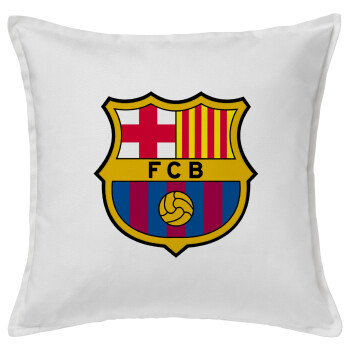 Barcelona FC, Sofa cushion White 50x50cm includes filling