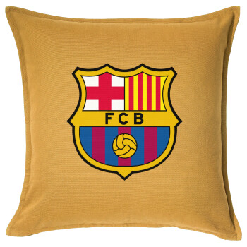 Barcelona FC, Sofa cushion YELLOW 50x50cm includes filling