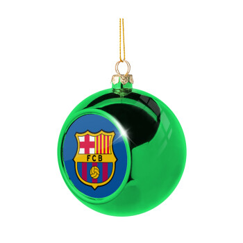 Barcelona FC, Green Christmas tree ornament ball 8cm