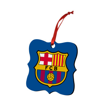 Barcelona FC, Χριστουγεννιάτικο στολίδι polygon ξύλινο 7.5cm