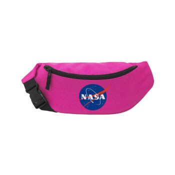 Nasa, Unisex τσαντάκι μέσης (μπανάνα) χρώματος ΡΟΖ με 2 τσέπες