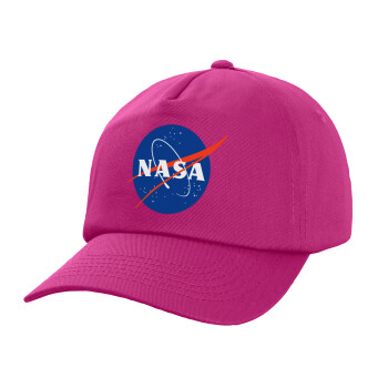 Nasa, Children's Baseball Cap, 100% Cotton Twill, Fuchsia (COTTON, CHILDREN'S, UNISEX, ONE SIZE)