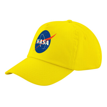 Nasa, Καπέλο παιδικό Baseball, 100% Βαμβακερό Twill, Κίτρινο (ΒΑΜΒΑΚΕΡΟ, ΠΑΙΔΙΚΟ, UNISEX, ONE SIZE)