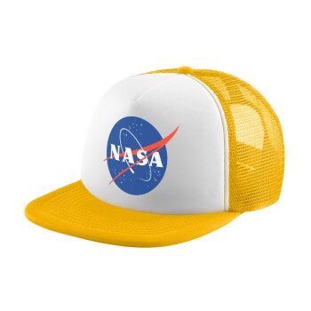 Nasa, Καπέλο Ενηλίκων Soft Trucker με Δίχτυ Κίτρινο/White (POLYESTER, ΕΝΗΛΙΚΩΝ, UNISEX, ONE SIZE)