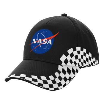 Nasa, Καπέλο Ενηλίκων Ultimate ΜΑΥΡΟ RACING, (100% ΒΑΜΒΑΚΕΡΟ DRILL, ΕΝΗΛΙΚΩΝ, UNISEX, ONE SIZE)