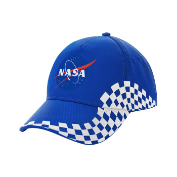 Nasa, Adult Ultimate BLUE RACING Cap, (100% COTTON DRILL, ADULT, UNISEX, ONE SIZE)