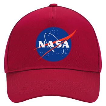 Nasa, Adult Ultimate Hat RED, (100% COTTON DRILL, ADULT, UNISEX, ONE SIZE)