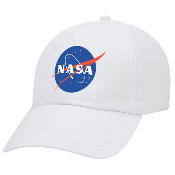 Nasa, Καπέλο Ενηλίκων Baseball Λευκό 5-φύλλο (POLYESTER, ΕΝΗΛΙΚΩΝ, UNISEX, ONE SIZE)