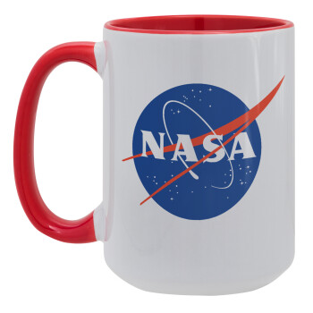 Nasa, Κούπα Mega 15oz, κεραμική Κόκκινη, 450ml