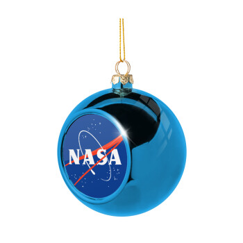 Nasa, Blue Christmas tree ball ornament 8cm