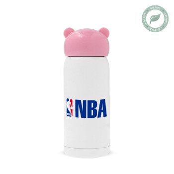 NBA, Ροζ ανοξείδωτο παγούρι θερμό (Stainless steel), 320ml
