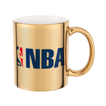 NBA, Mug ceramic, gold mirror, 330ml