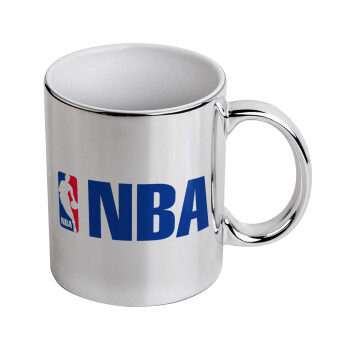 NBA, Mug ceramic, silver mirror, 330ml