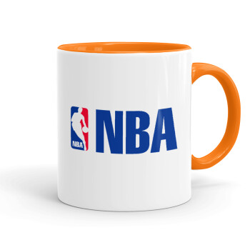 NBA, Mug colored orange, ceramic, 330ml
