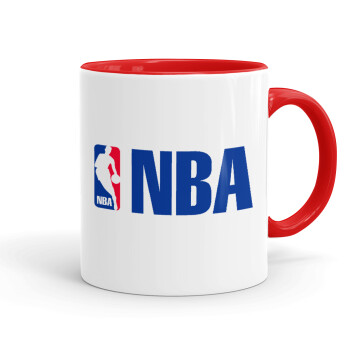 NBA, Mug colored red, ceramic, 330ml