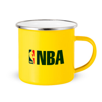 NBA, Yellow Enamel Metallic Cup 360ml