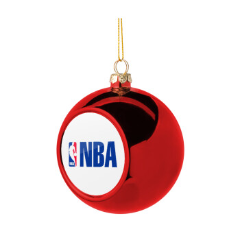 NBA, Χριστουγεννιάτικη μπάλα δένδρου Κόκκινη 8cm