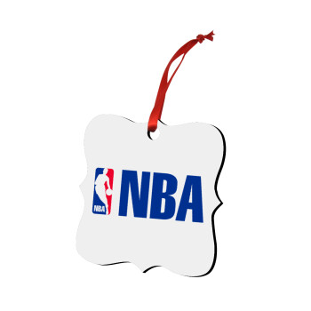 NBA, Χριστουγεννιάτικο στολίδι polygon ξύλινο 7.5cm