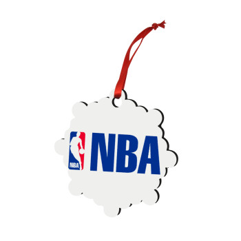 NBA, Christmas ornament snowflake wooden 7.5cm