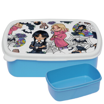 Wednesday and Enid Sinclair, ΜΠΛΕ παιδικό δοχείο φαγητού (lunchbox) πλαστικό (BPA-FREE) Lunch Βox M18 x Π13 x Υ6cm