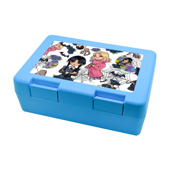 Wednesday and Enid Sinclair, Children's cookie container LIGHT BLUE 185x128x65mm (BPA free plastic)