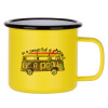 Metallic enamel MATT Yellow cup 360ml