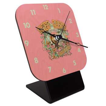 Outerbanks paradise on earth, Quartz Table clock in natural wood (10cm)