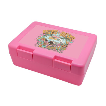Outerbanks paradise on earth, Children's cookie container PINK 185x128x65mm (BPA free plastic)
