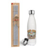 Easter candle, metallic white thermos bottle (500ml) & aromatic flat candle (30cm) (GRAY)