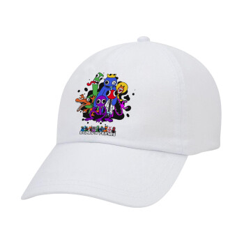 Rainbow friends, Καπέλο Ενηλίκων Baseball Λευκό 5-φύλλο (POLYESTER, ΕΝΗΛΙΚΩΝ, UNISEX, ONE SIZE)