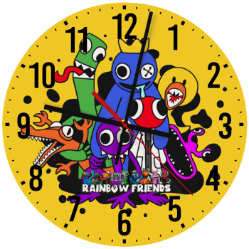 Rainbow friends, Ρολόι τοίχου ξύλινο (30cm)