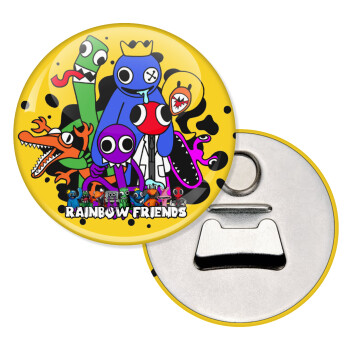 Rainbow friends, Μαγνητάκι και ανοιχτήρι μπύρας στρογγυλό διάστασης 5,9cm