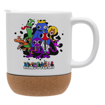 Rainbow friends, Ceramic coffee mug Cork (MAT), 330ml (1pcs)