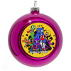 Purple Christmas tree ornament bauble 8cm