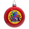 Red Christmas tree ornament bauble 8cm