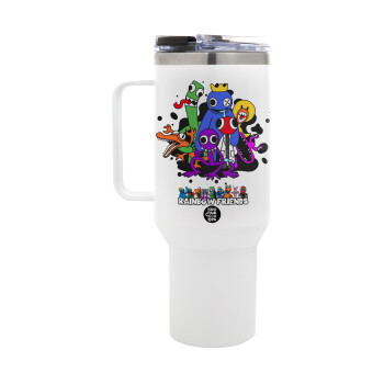 Rainbow friends, Mega Tumbler με καπάκι, διπλού τοιχώματος (θερμό) 1,2L