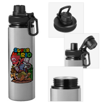 Super mario Jump, Metallic water bottle with safety cap, 850ml aluminum