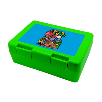 Super mario Jump, Παιδικό δοχείο κολατσιού ΠΡΑΣΙΝΟ 185x128x65mm (BPA free πλαστικό)