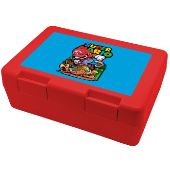 Super mario Jump, Children's cookie container RED 185x128x65mm (BPA free plastic)