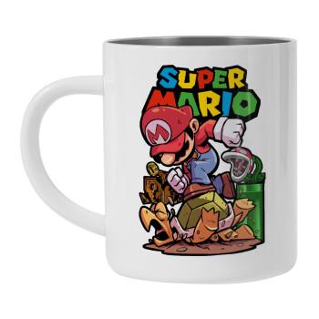 Super mario Jump, Mug Stainless steel double wall 450ml