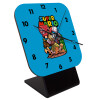 Quartz Wooden table clock with hands (10cm)